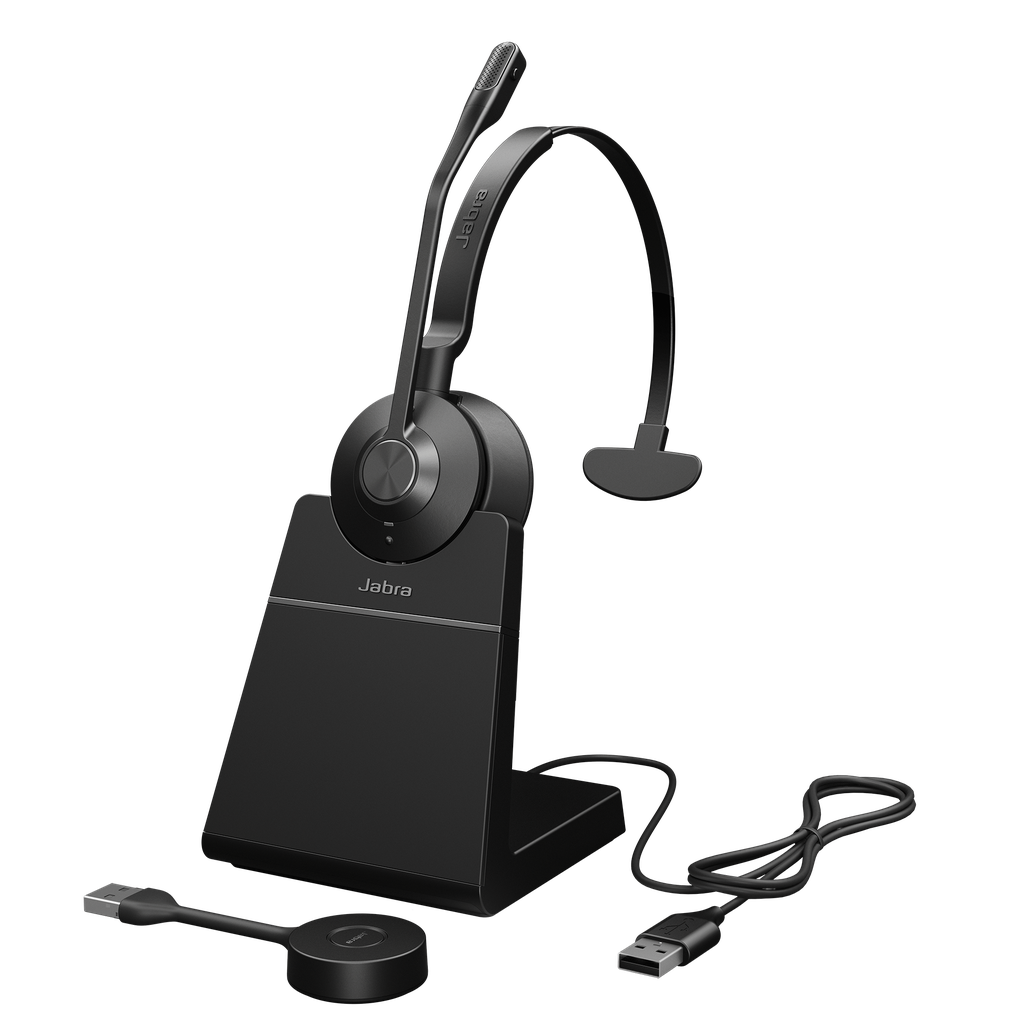 Jabra Engage 55 Mono USB-A UC með hleðslustand