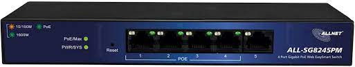 ALLNET Switch ALL-SG8245PM / managed 5 Port Gigabit, 4x PoE, 60w